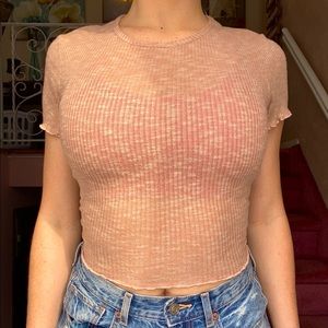 American eagle ribbed crop top